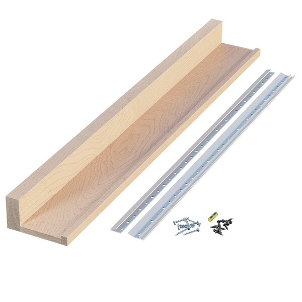 Designs Of Distinction 36" Slimline Channel Shelf - Hard Maple 01CHSHLF0436HM1 - main